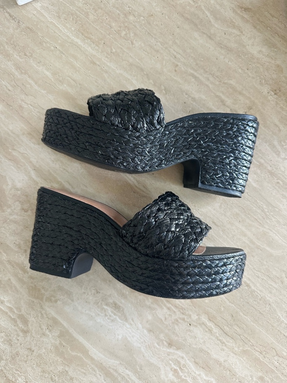 Raye Raffia Heels